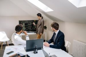 AIFinanceTeam - modern tech finance team professional business image