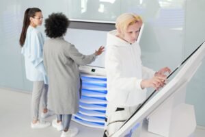 DigitalExperience - photorealistic digital experience workspace professional business image