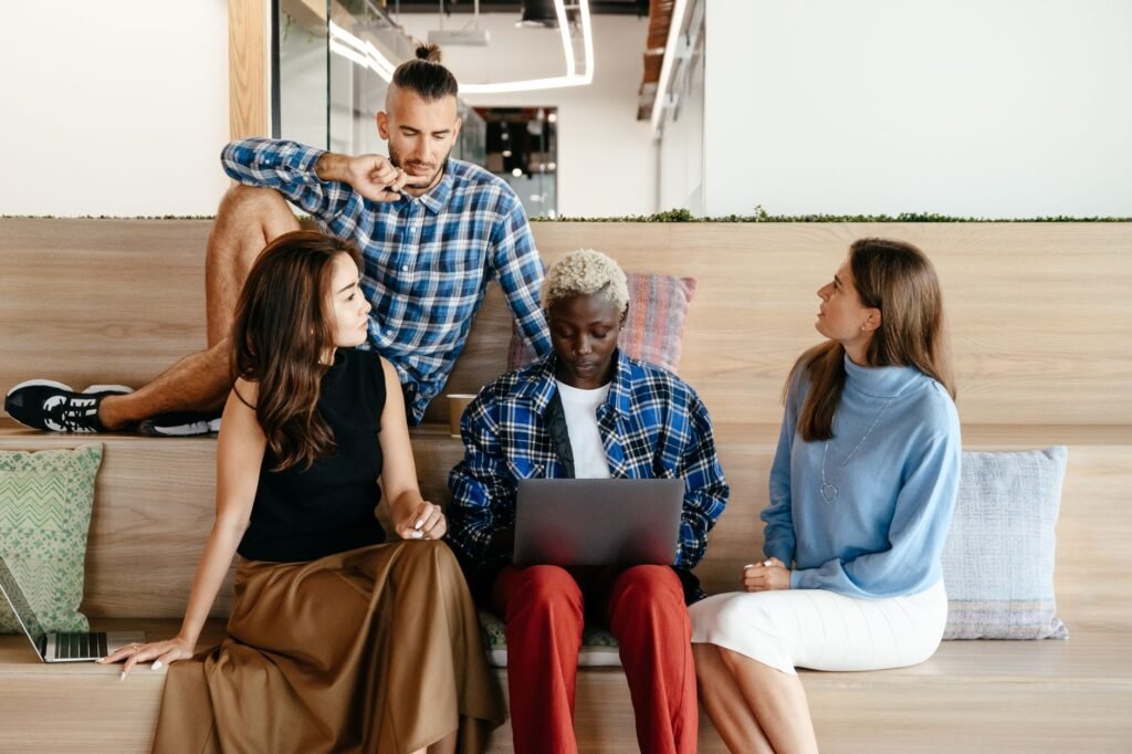 MBA hiring trends - modern business professionals collaborating professional business image