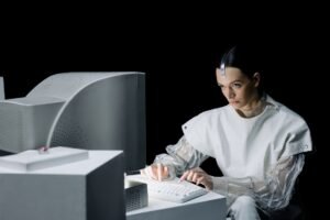 MetaAIAmbitions - Meta AI lab futuristic professional business image