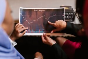 SpaceX shares - Stock market analysts with professional business image